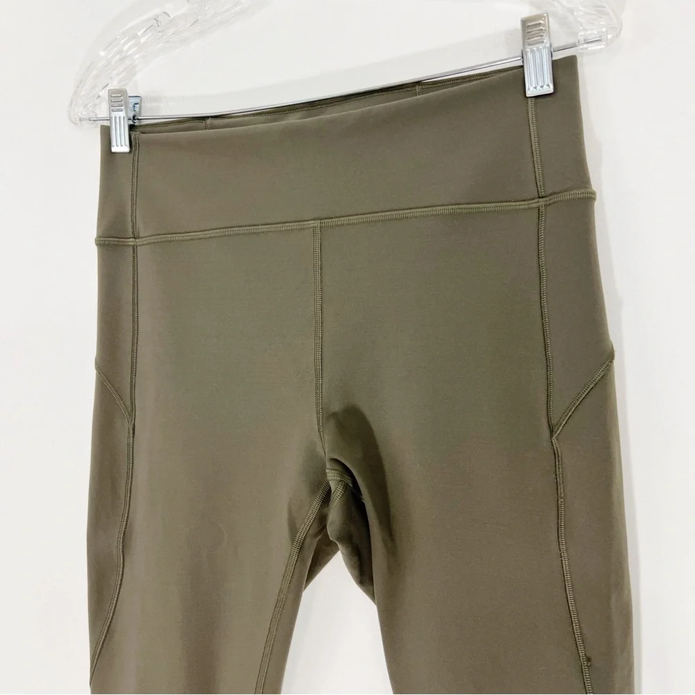 Lululemon In Movement Crop Everlux Legging In Sage Size 10